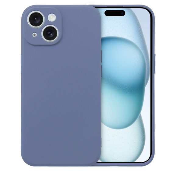 Obal na mobil pre iPhone 15, Silicone Lite, levanduľové