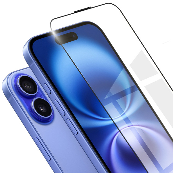 3D tvrdené sklo pre iPhone 16, čierne