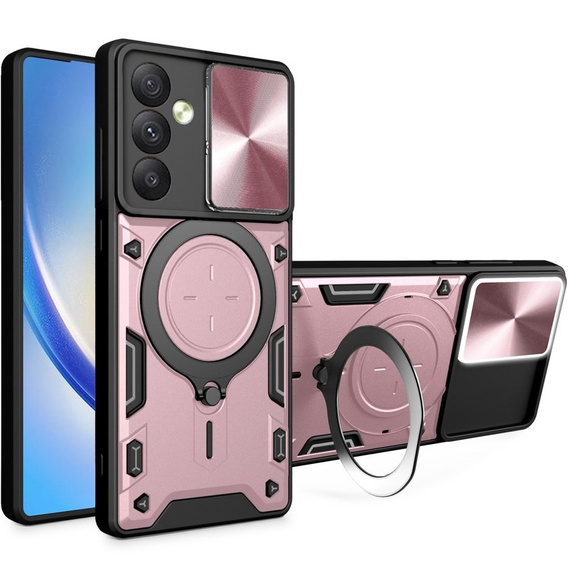 Pancierované puzdro pre Samsung Galaxy A54 5G, CamShield Slide, ružové rose gold