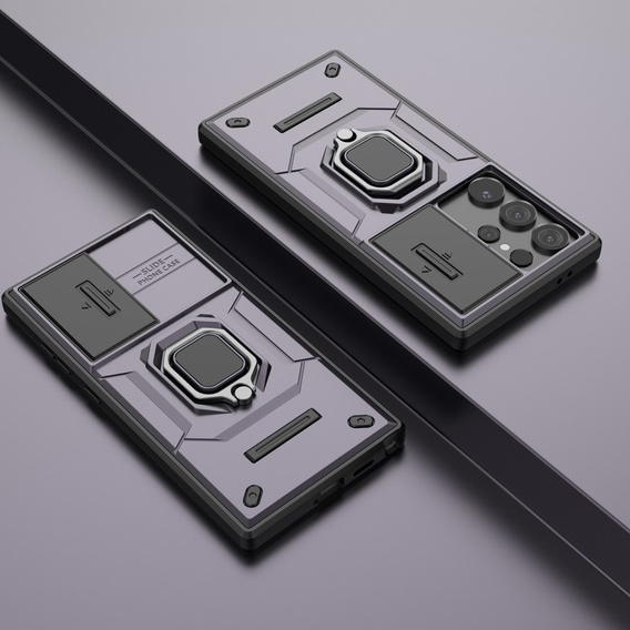 Puzdro pre Samsung Galaxy S24 Ultra, KickStand Camera Lens, fialové