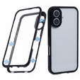 Puzdro pre iPhone 16, Magnetic Dual Glass, čierne