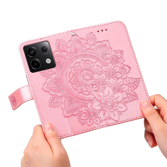 Klapkové puzdro pre Xiaomi Redmi Note 13 Pro 5G, Mandala, ružové rose gold
