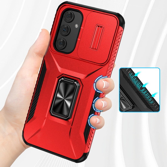 Pancierované puzdro pre Samsung Galaxy A54 5G, pancierovaný Slide Ring, červené