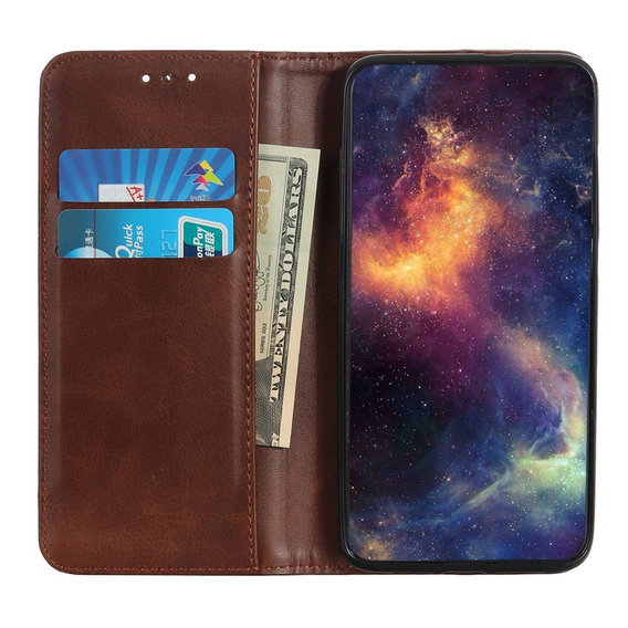 Flipové puzdro pre Samsung Galaxy M51, Split Leather, hnedé