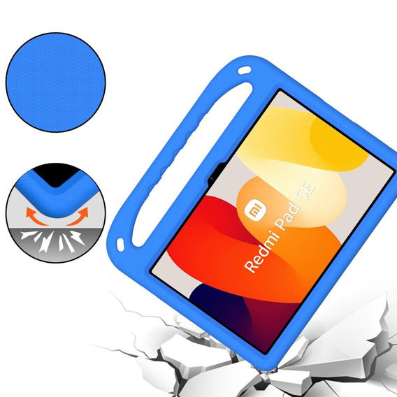 Detské puzdro pre Xiaomi Redmi Pad SE 11", detské puzdro s rukoväťou, modré