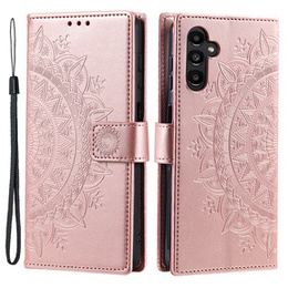 Klapkové puzdro pre Samsung Galaxy A35 5G, Mandala, ružové rose gold