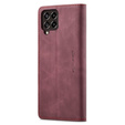 CASEME puzdro pre Samsung Galaxy M33 5G, Leather Wallet Case, bordové
