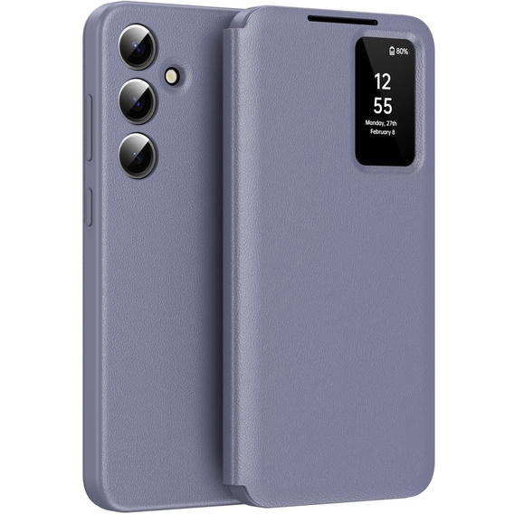 Flipové puzdro pre Samsung Galaxy S25+ Plus, Smart View Wallet, fialové