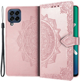 Klapkové puzdro pre Samsung Galaxy M53 5G, Mandala, ružové rose gold