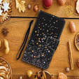 Klapkové puzdro pre Xiaomi Redmi 13C / Poco C65, Wallet, Stars, čierne