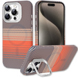Puzdro pre iPhone 15 Pro Max, Frame Kickstand, pre MagSafe, Sunset Grey