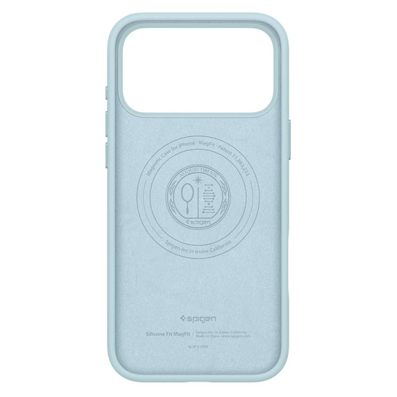 Spigen puzdro pre iPhone 17 Pro, Silicone Fit MagSafe, Mute Blue