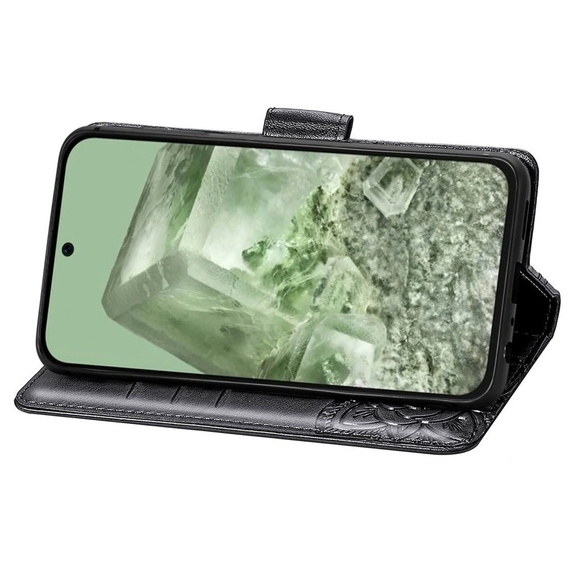 Klapkové puzdro pre Google Pixel 8A, Butterfly, čierne