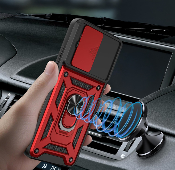Obal na mobil pre Realme GT 7 Pro, CamShield Slide, červené