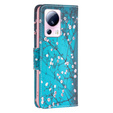Klapkové puzdro pre Xiaomi 13 Lite, Wallet, sakura, modré