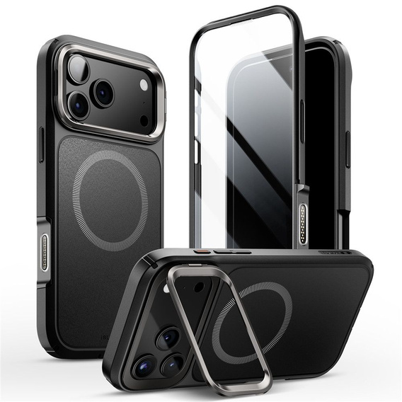 Puzdro Supcase pre iPhone 17 Pro Max, IBLSN Ares Fip Magsafe, čierne