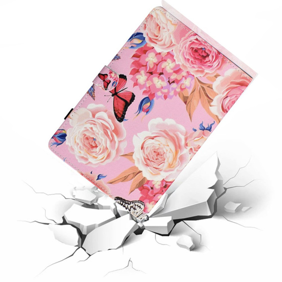 Obal na mobil pre Lenovo Tab M10 Plus 10.6 Gen 3 125F/128F, flowers and butterfly