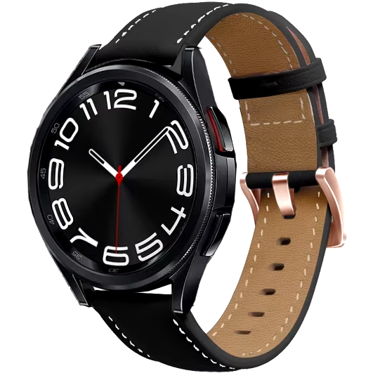Univerzálny kožený remienok 20 mm, čierny
