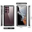 Puzdro pre Samsung Galaxy S23 Ultra, Shockproof, s fóliou, čierne