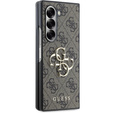 GUESS Obal na mobil pre Samsung Galaxy Z Fold6, 4G Big Metal Logo, hnedé