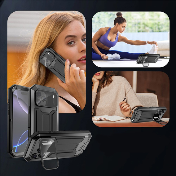 Puzdro R-JUST s ochranným sklom a stojanom pre iPhone 17 Pro Max