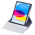 Puzdro s klávesnicou pre iPad 11" 2025 A16 (11 gen.) / iPad 10.9" 2022 (10 gen.), Rotary 360° Leather, fialové
