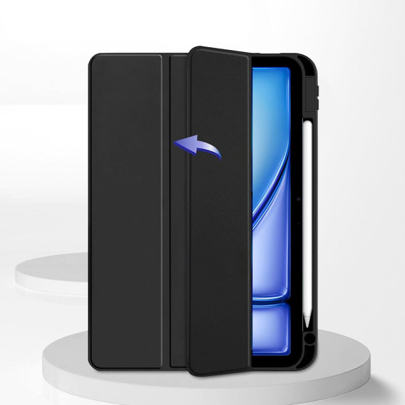 Puzdro pre iPad Air 13" 2025/2024 (7/6 gen.), Smartcase Hybrid, so slotom na stylus, čierne