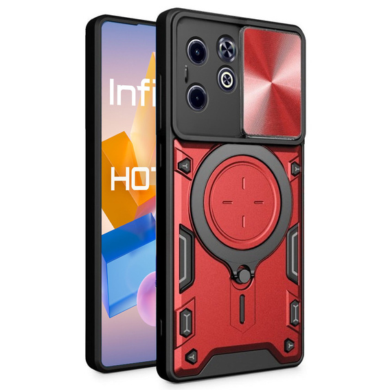 Pancierované puzdro pre Infinix Hot 40i, CamShield Slide, červené