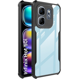 Obal na mobil pre Infinix Hot 50i 4G, AntiDrop Hybrid, čierne