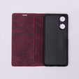 Puzdro pre Oppo A78 5G, ERBORD Vintage, peňaženka s chlopňou, červené