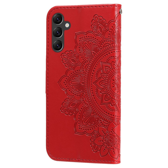 Klapkové puzdro pre Samsung Galaxy A14 4G/5G, Mandala Flower, červené