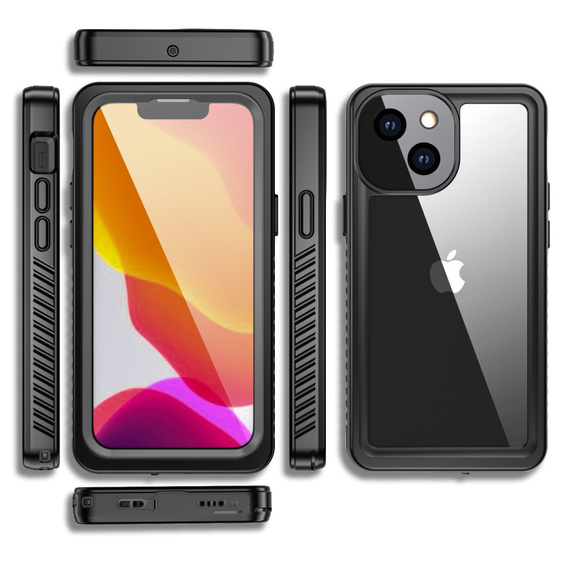 Vodotesné puzdro IP68 pre iPhone 13 mini, čierne