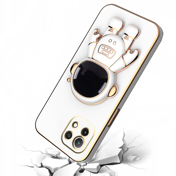 Obal na mobil pre Xiaomi Mi 11 Lite / Mi 11 Lite 5G / 11 Lite 5G NE, Astronaut, biele