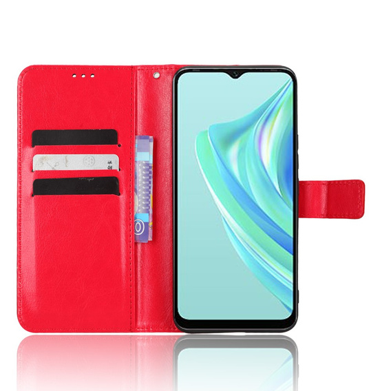 Klapkové puzdro pre Infinix Hot 20i, Crazy Horse Wallet, červené