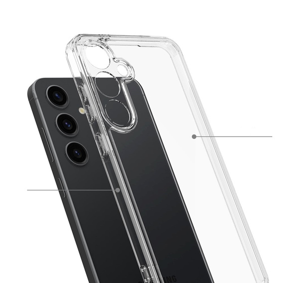 Puzdro pre Samsung Galaxy S24+ Plus, Fusion Hybrid, s ochranou fotoaparátu, priehľadné