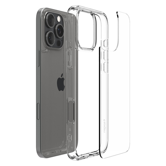 Puzdro Spigen pre iPhone 16 Pro Max, Ultra Hybrid, priehľadné + tvrdené sklo 9H