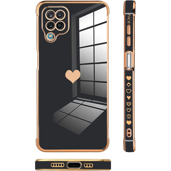 Obal na mobil pre Samsung Galaxy A12 / M12 / A12 2021, Electro heart, čierne