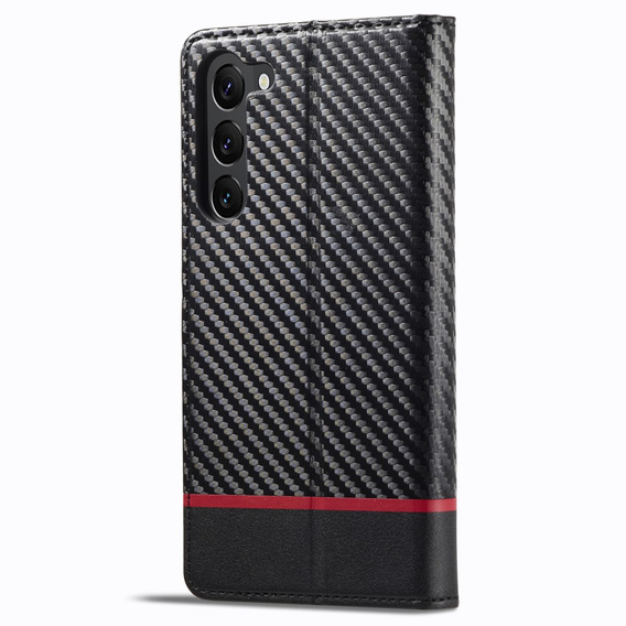 Flipové puzdro pre Samsung Galaxy S24, Carbon LC.IMEEKE, čierne
