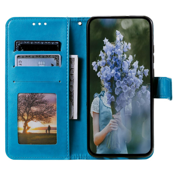 Klapkové puzdro pre Samsung Galaxy A14 4G/5G, Mandala, modré