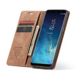 CASEME puzdro pre Samsung Galaxy S8, Leather Wallet Case, hnedé