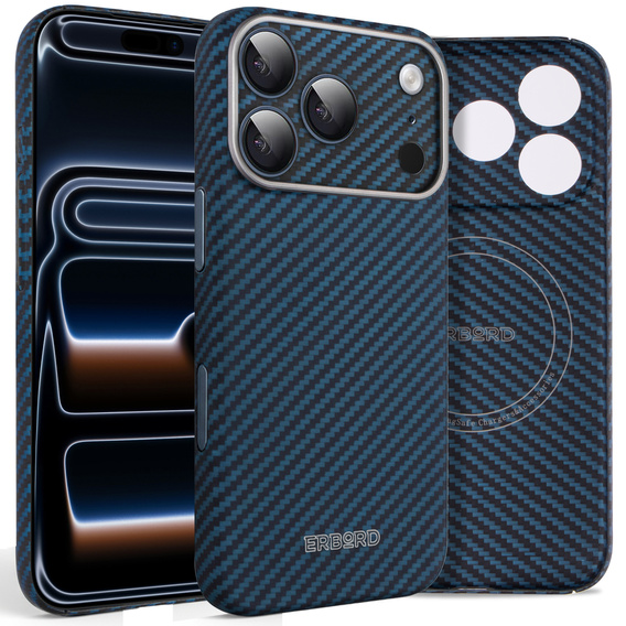 ERBORD Plne kevlarové puzdro MagSafe pre iPhone 17 Pro