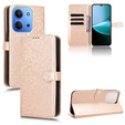 Flipové puzdro pre Xiaomi Redmi 15C 4G/LTE, Wallet Rhombus, zlaté