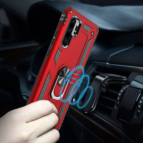 Pancierované obal na mobil pre Huawei P30 Pro, Nox Case Ring, červené