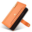 Klapkové puzdro pre Oppo Reno8 T 4G, Wallet Zipper Pocket, oranžové