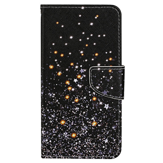 Klapkové puzdro pre Xiaomi Redmi 13C / Poco C65, Wallet, Stars, čierne