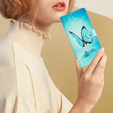 Klapkové puzdro pre Samsung Galaxy A25 5G, Wallet, Butterfly, modré + 9H sklo 