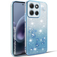 Puzdro pre Motorola Moto G86 5G, Glitter Flower, modré