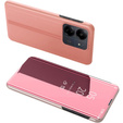 Obal na mobil pre Xiaomi Redmi 13C / Poco C65, Clear View, ružové rose gold