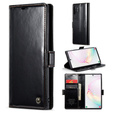CASEME flipové puzdro pre Samsung Galaxy Note 10 Plus, Waxy Textured, čierne