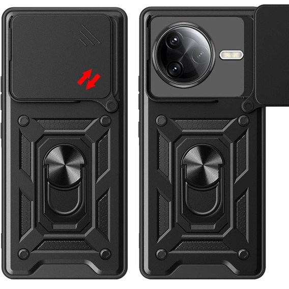Obal na mobil pre Xiaomi Poco F7 Pro, CamShield Slide, čierne